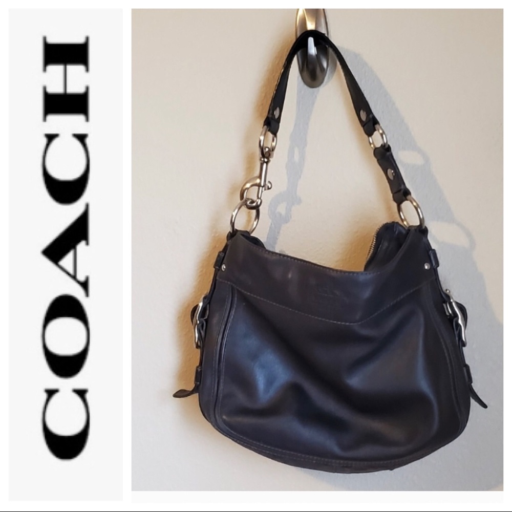 Coach Zoe leather shoulder Hobo bagF12671